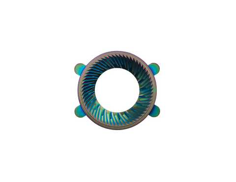 Hypernova Iridescent Titanium Coated 58mm Flat Burrs for VS6 Grinder