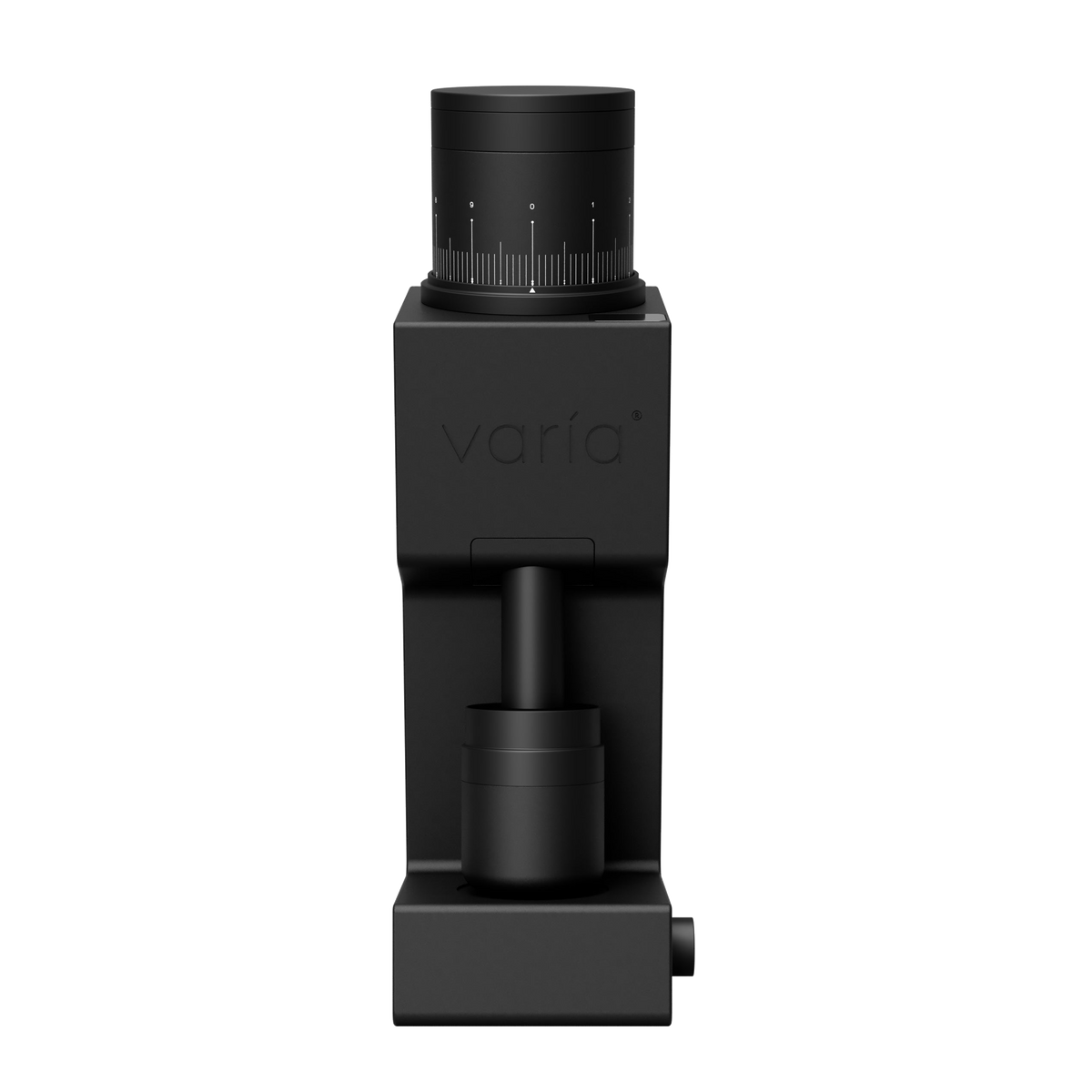 Black Varia VS6 grinder with its factory-fitted flat burr system