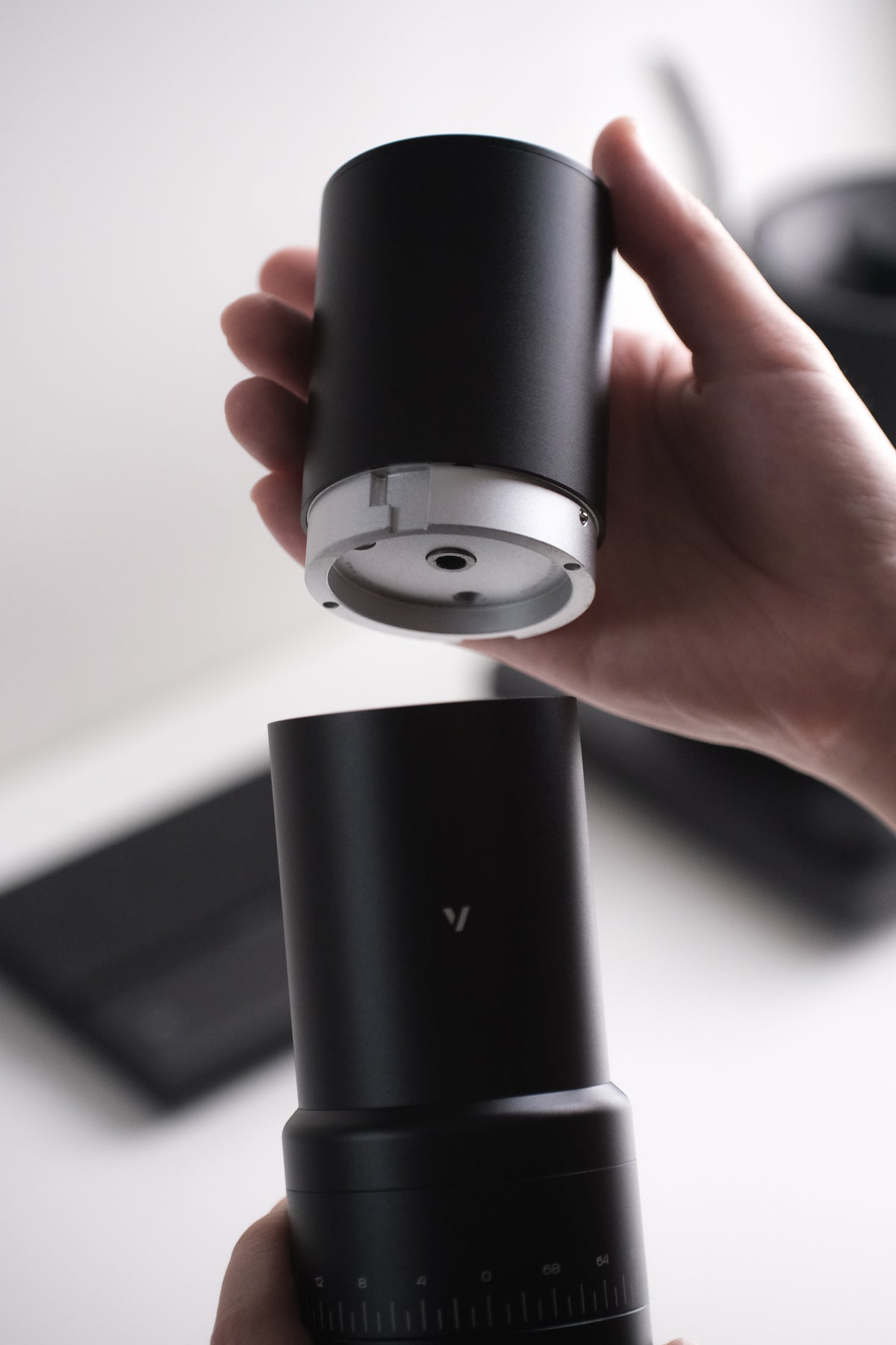 The current EVO Hybrid quick-connect motor being fitted by hand