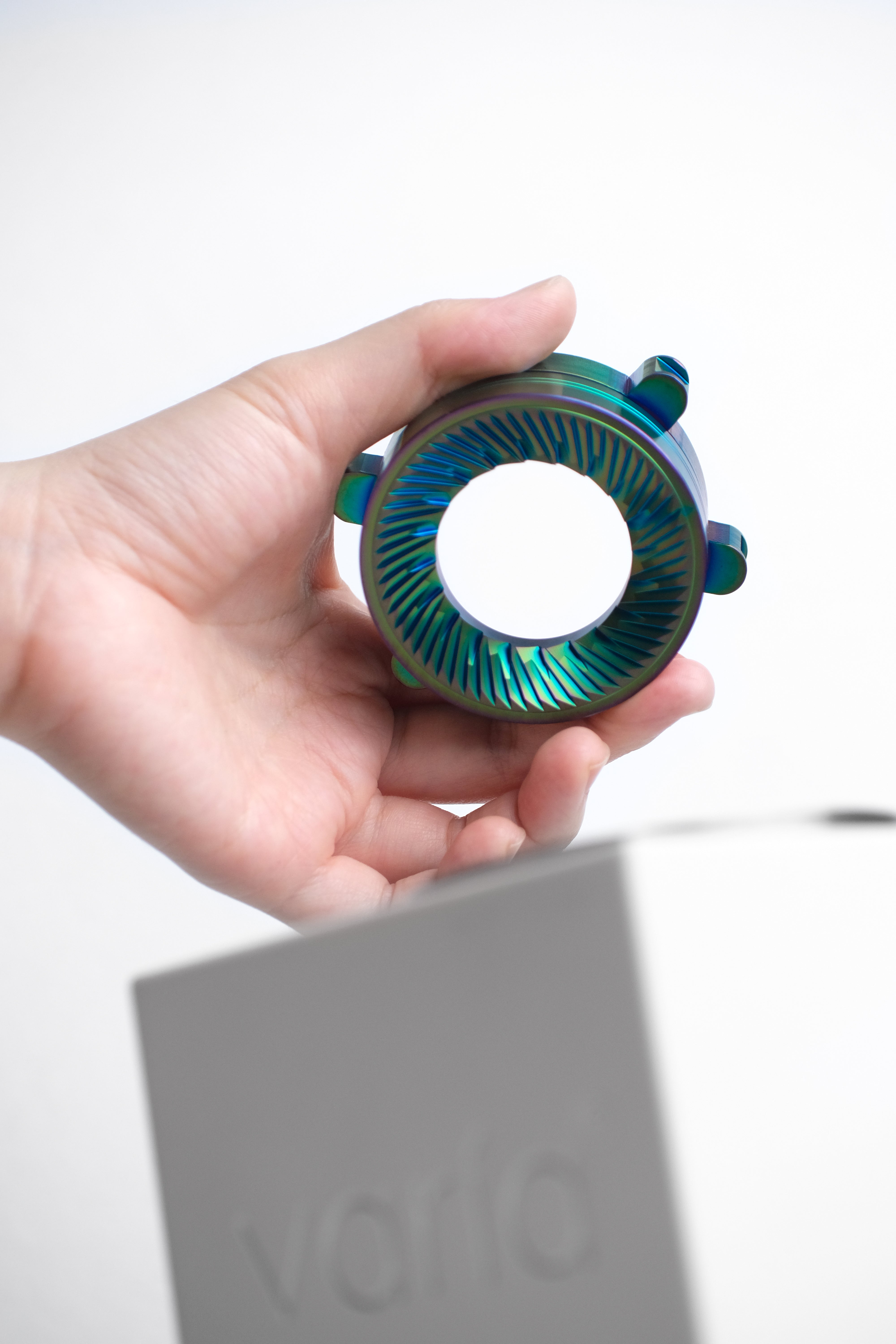 Hypernova Iridescent Titanium Coated 58mm Flat Burrs for VS6