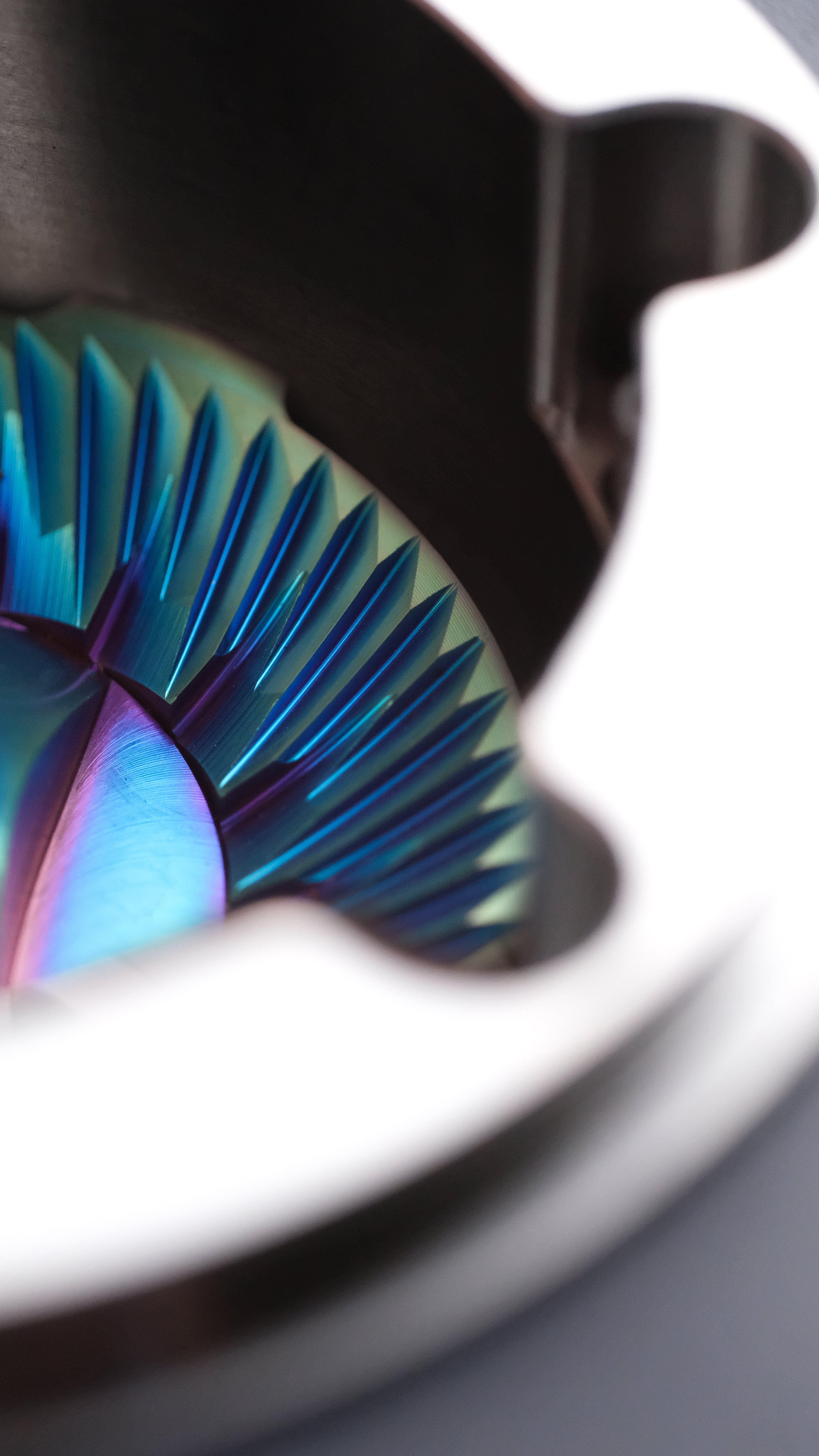 Hypernova Iridescent Titanium Coated 58mm Flat Burrs for VS6