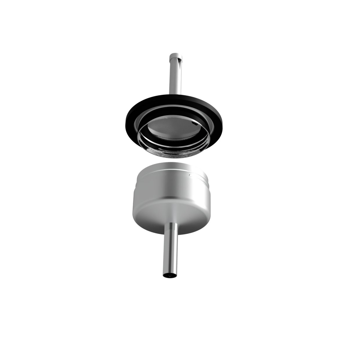Close view of the Varia PRO Moka chamber, seals and precision filter discs