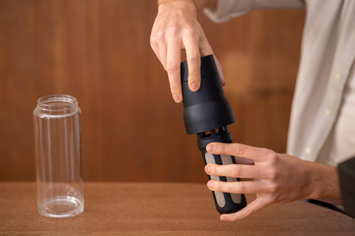 The basket connects to the spout assembly.