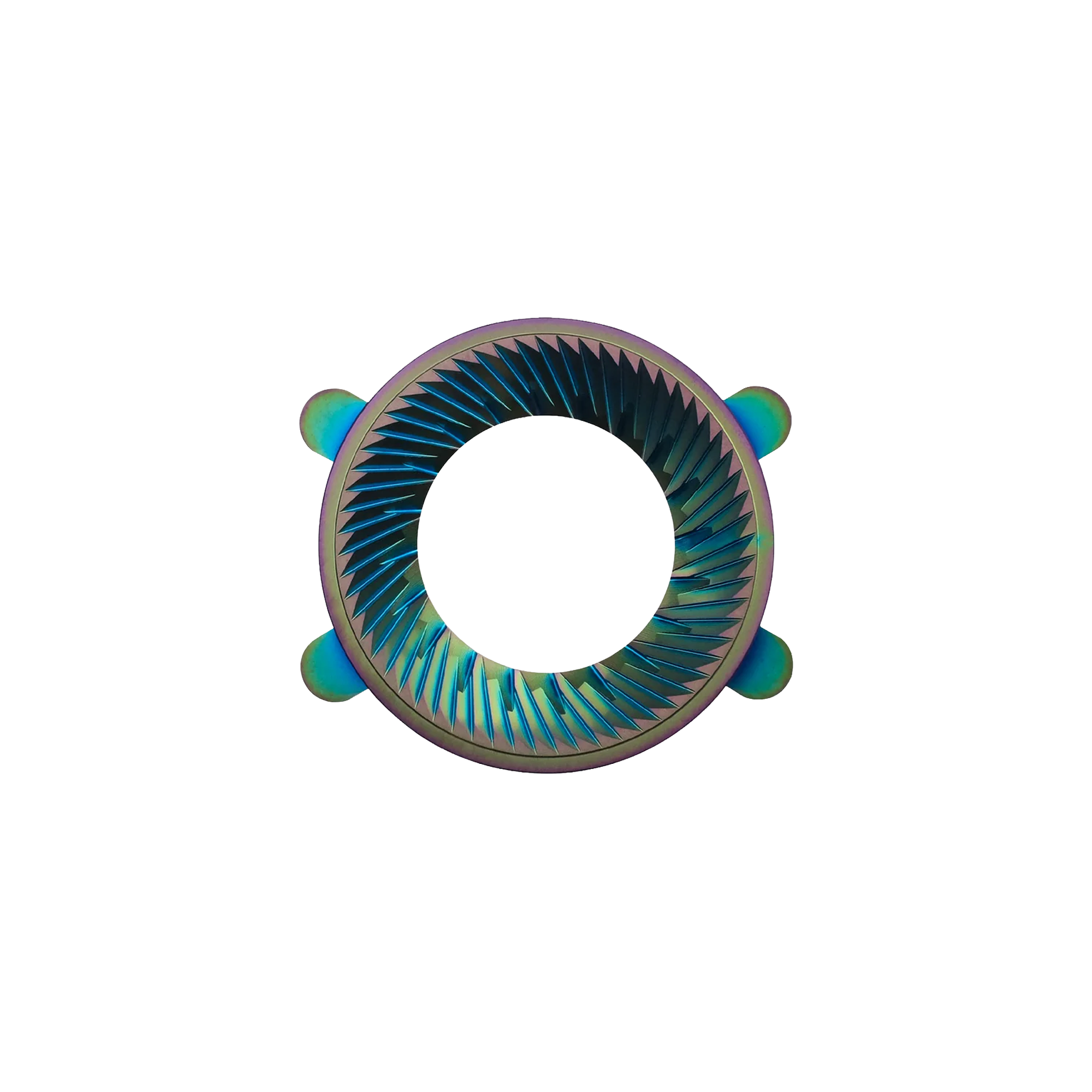 Hypernova Iridescent Titanium Coated 58mm Flat Burrs for VS6 Grinder